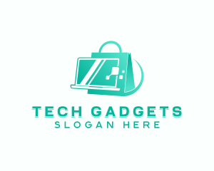 Tech Laptop Shopping logo design