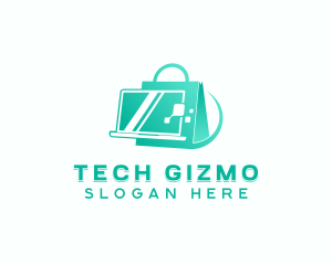 Tech Laptop Shopping logo design