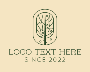 Evergreen - Tree Nature Park Wellness logo design