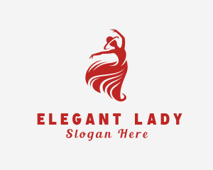 Dancing Woman Dress logo design