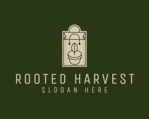 Plant Shopping Bag logo design