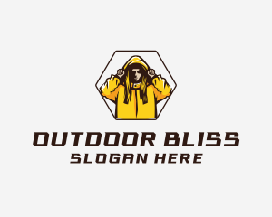 Outdoor Raincoat Hood  logo design