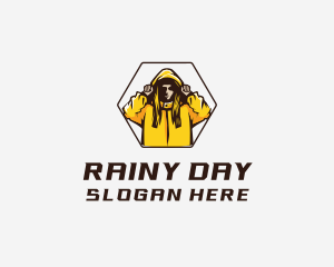 Outdoor Raincoat Hood  logo design