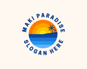 Sun Beach Resort logo design