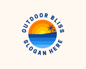 Sun Beach Resort logo design