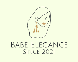 Elegant Woman Earring logo design