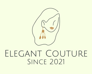 Elegant Woman Earring logo design