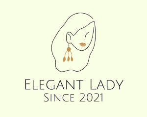 Elegant Woman Earring logo design