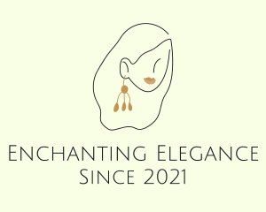 Elegant Woman Earring logo design