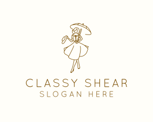 Classy Lady Fashionista logo design