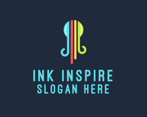 Octopus Ink Print logo design