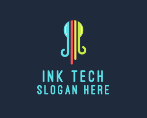 Octopus Ink Print logo design