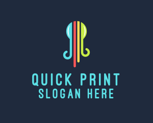 Octopus Ink Print logo design