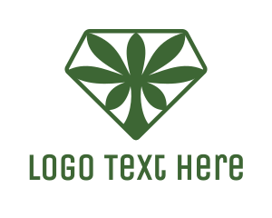 Green Cannabis Diamond logo