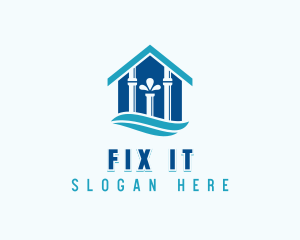 Plumbing Pipe Fix logo design