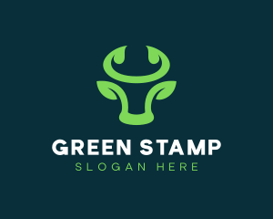 Bull Horn Leaf logo design