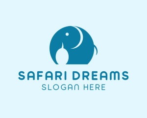 Baby Elephant Safari logo design