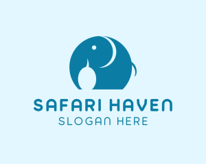 Baby Elephant Safari logo design