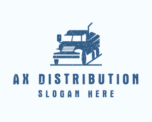 Mining Delivery Truck  logo design