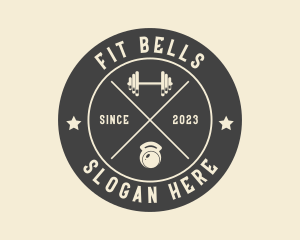 Fitness Gym Barbell logo design