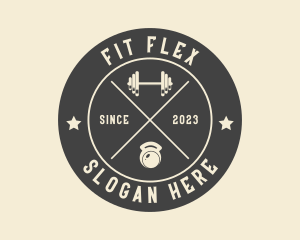 Fitness Gym Barbell logo