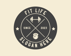 Fitness Gym Barbell logo