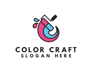 Swirl Colorful Roller Paint logo