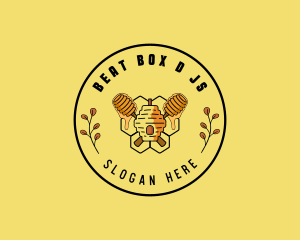 Leaf Beehive Honey Dipper logo