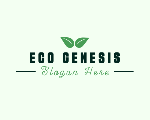 Eco Natural Leaf  logo design