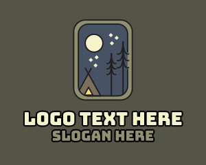 Evening - Evening Camping Badge logo design