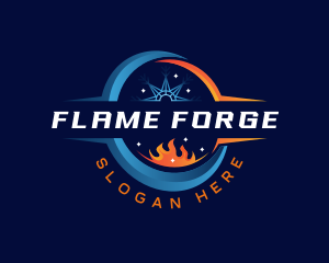 Fire Ice Refrigeration logo design