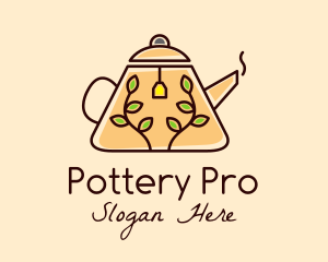 Minimalist Herbal Teapot  logo design