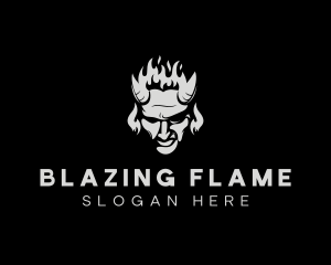 Demon Horn Flames logo design
