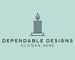 Interior Design Candle logo design