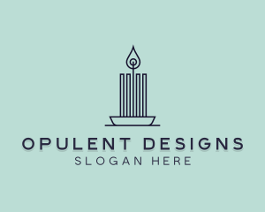 Interior Design Candle logo design