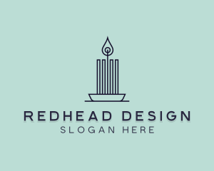 Interior Design Candle logo design