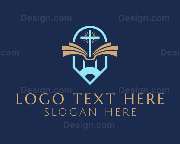 Religious Pen Crucifix Logo