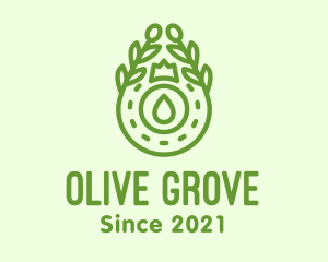 Green Organic Olive Oil logo design