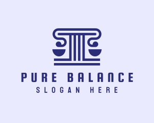 Justice Pillar Scale  logo design