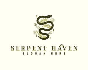 Flower Serpent Star logo design