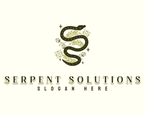 Flower Serpent Star logo design