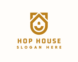 Gold House Shield logo design