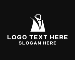 Shop - Tuxedo Shopping Bag logo design