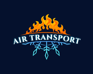 Hot Cold HVAC logo design