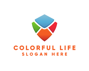 Colorful Shield Envelope logo design