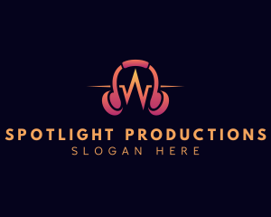 Headphone Audio Production logo design