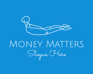 Monoline Yoga Stretch logo design