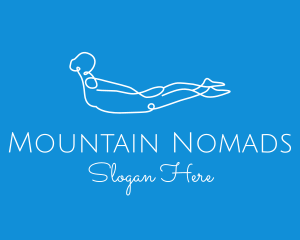 Monoline Yoga Stretch logo design