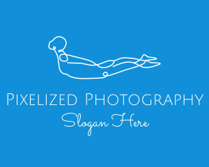 Monoline Yoga Stretch logo design