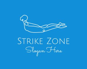 Monoline Yoga Stretch logo design